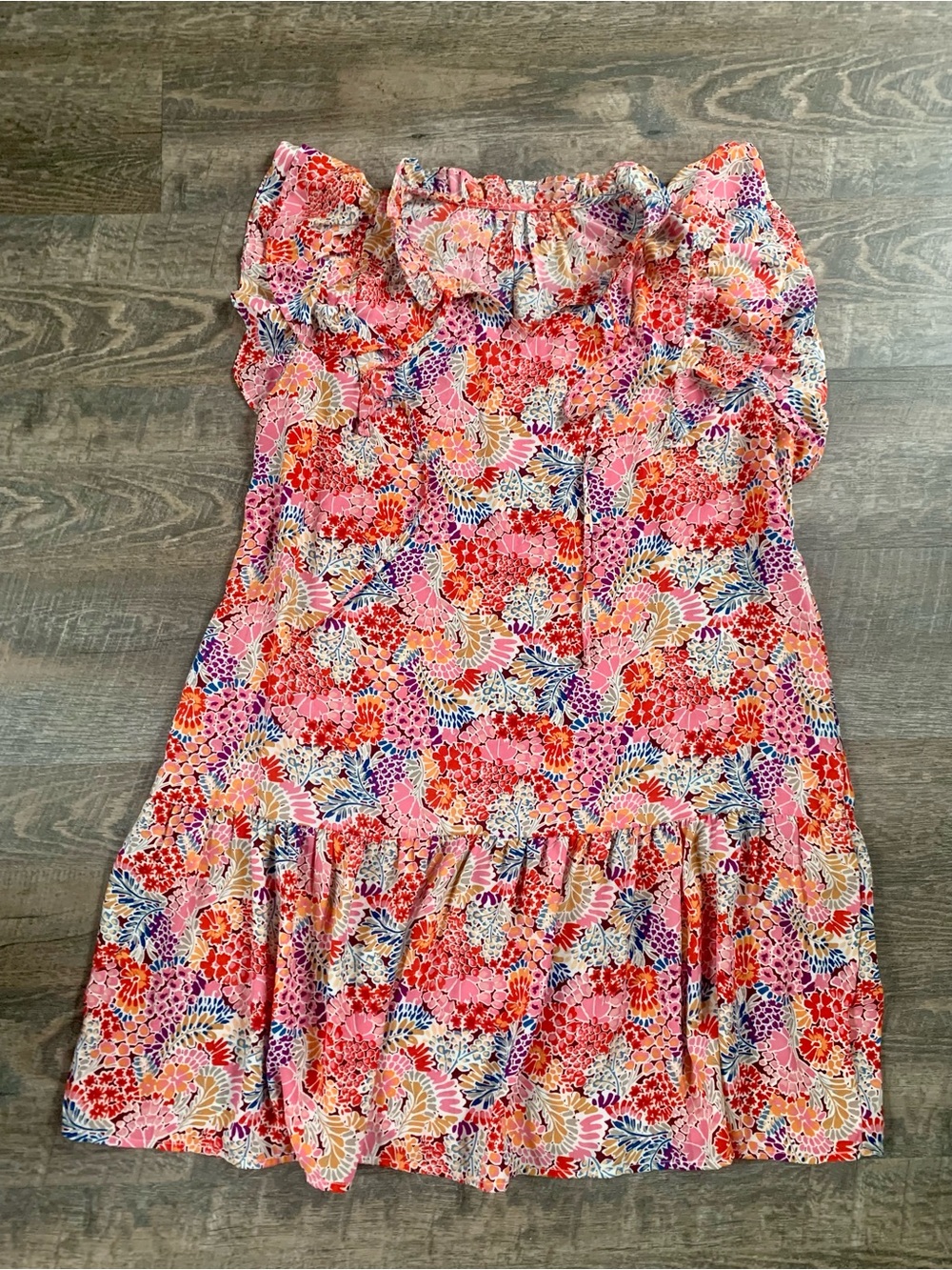 Cottagecore Babydoll Pink Floral Ruffle Sundress